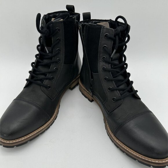Reserved Black Leather Combat Boots Size 10 main image 10